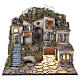 Pueblo plaza entre las rocas belén napolitano luces 50x30x40 estatuas 10-12 cm s1