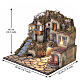 Pueblo plaza entre las rocas belén napolitano luces 50x30x40 estatuas 10-12 cm s2