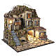 Pueblo plaza entre las rocas belén napolitano luces 50x30x40 estatuas 10-12 cm s4