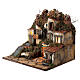 Village with square between the rocks lights 50x30x40 cm Neapolitan Nativity Scene for figurines of 10-12 cm average height s2