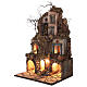 Pueblo musgo corcho belén napolitano iluminado 70x40x45 para estatuas 8-10 cm s2
