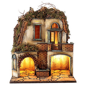 Setting for Neapolitan Nativity Scene balcony fountain 50x40x30 cm for figurines of 8-10 cm average height