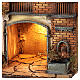 Borgo presepe napoletano balconate illuminato fontana 50x40x30 statue 10-12 cm s2