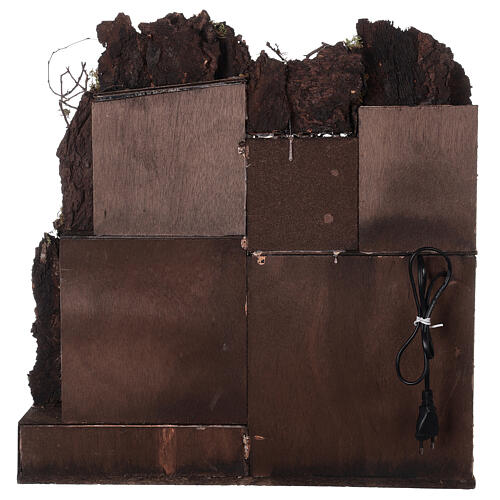 Szopka neapolitańska, oświetlone miasteczko, 50x50x40cm,  dla figurki 8-10 cm 4