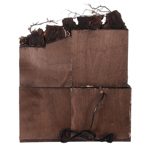 Szene der neapolitanischen Krippe mit Wäschebalkon 50x40x30 cm für 10 cm Krippe 4