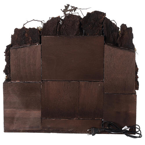 Pueblo tres casas belén napolitano iluminado 50x50x40 para figuras 10-12 cm 4