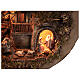 Neapolitan Nativity Scene in an iluminated guitare 125x50x20 cm for figurines of 6 cm average height s2