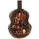 Neapolitan Nativity Scene in an iluminated guitare 125x50x20 cm for figurines of 6 cm average height s3