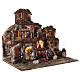 Aldeia presépio napolitano completo com fonte e luzes 45x50x35 cm s5