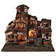 Aldeia presépio napolitano completo com fonte e luzes 45x50x35 cm s7