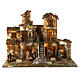 Complete Neapolitan Nativity Scene village stairs fountain oven lights and figurines 40x50x30 cm s1