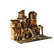Complete Neapolitan Nativity Scene village stairs fountain oven lights and figurines 40x50x30 cm s5