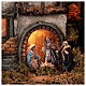 Moka pot Nativity Scene REAL SMOKE 100x60x50 cm Neapolitan Nativity Scene for figurines of 8 cm average height s5