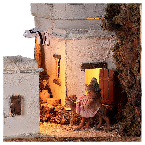 Arab setting (A) white houses for Neapolitan Nativity Scene with 8 cm figurines 35x35x35 cm 2