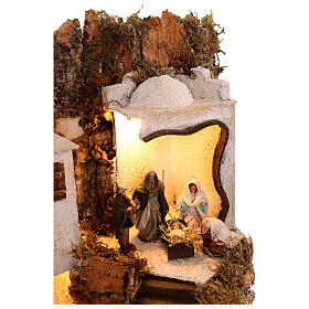 Arab village illuminated (B) Holy Family and shepherds of 8 cm for Neapolitan Nativity Scene 40x35x35 cm