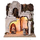 Arab setting (D) arches and market for Neapolitan Nativity Scene with 8 cm figurines 45x35x35 cm s1