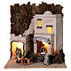 Arab village (F) terracotta figurines and animals 8 cm average height for Neapolitan Nativity Scene 35x35x35 cm s1