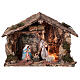 Heilige Familie in einer Hütte Neapolitanische Krippe, 20x30x20 cm s1