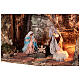 Holy Family stable for Neapolitan Nativity Scene with terracotta figurines of 10 cm high 20x30x20 cm s2