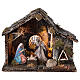 Stable for Neapolitan Nativity Scene with terracotta figurines of 12 cm high 25x30x20 cm s1