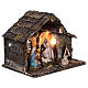 Stable for Neapolitan Nativity Scene with terracotta figurines of 12 cm high 25x30x20 cm s4