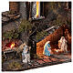 Stable Holy Family and shepherds for Neapolitan Nativity Scene with figurines of 6 cm high lights 25x50x20 cm s2