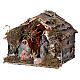 Cabane Nativité Enfant Jésus crèche napolitaine 15x20x15 cm santons terre cuite 8 cm s2