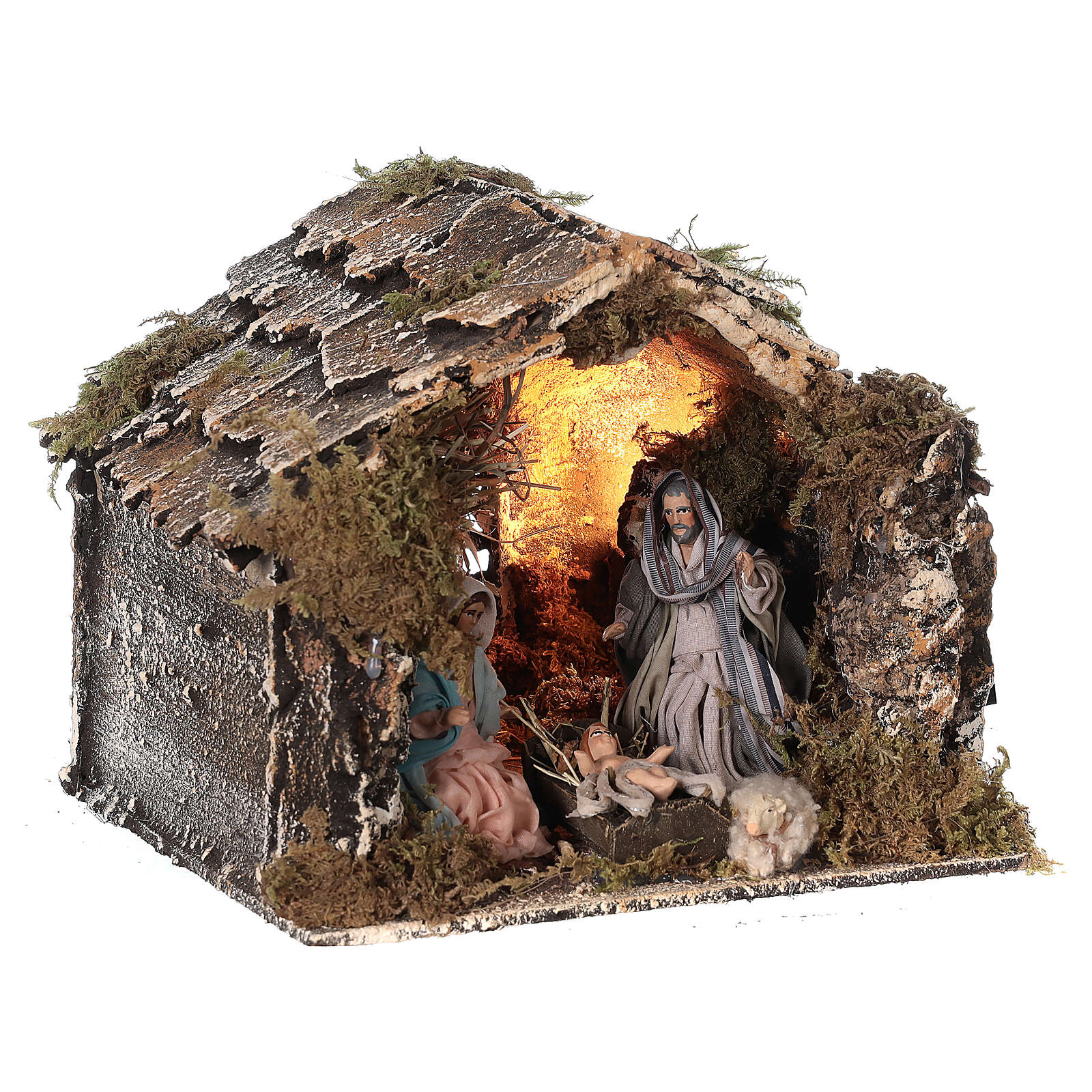 Campana Natività In Terracotta Dipinta A Mano – Presepe Artistico Di Deruta, Italia, Altezza 9 Cm