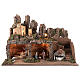 Village with fountain lights with Holy Family set 10 cm, 50x75x40 cm s1