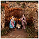 Lighted nativity scene village with 10 cm set, 50x80x40 cm s2