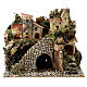 Village with staircase and mill 20X15X30 cm, nativity set 8 cm s1