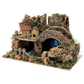 Bridges, streams and fences for Nativity scene: Bridge on lake cm 20x30x15 Nativity cribs 6 cm Bridges, streams and fences for Nativity scene: Bridge on lake cm 20x30x15 Nativity cribs 6 cm