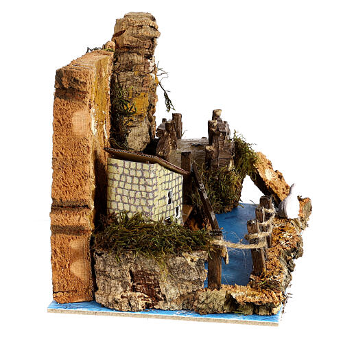 Bridge on lake cm 20x30x15 Nativity cribs 6 cm 3