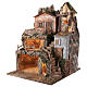 Aldeia com cabana e moinho de vento 70x55x50 cm para presépio com figuras de 10 cm MOD. D s3