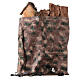 Aldeia com cabana e moinho de vento 70x55x50 cm para presépio com figuras de 10 cm MOD. D s5