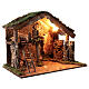 Cabaña iluminada henil 45x60x35 cm belenes 12 cm s3