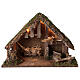 Illuminated manger stable, 14 cm nativity 35x50x25 cm s1