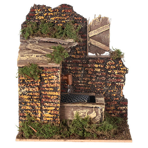 Ruined corner fountain 15x15x20 cm for Nativity Scene with 10-12 cm characters 1
