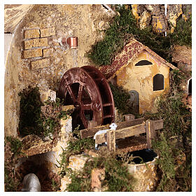 Wassermühle Schaf Krippe 25x25x20 cm, 6 cm