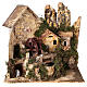 Cenário moinho de água, ovelhas e aldeia para presépio com figuras de altura média 6 cm; medidas: 23x24x21 cm s1