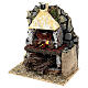 Miniature wood oven brick flame effect bulb 15x15x10 cm nativity 12-14 cm. s2