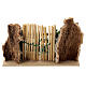 Recinto ovejas madera corcho verja 10x15x10 cm belenes 8 cm s4