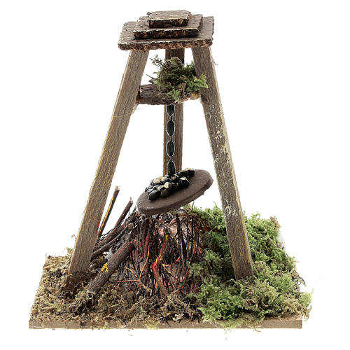 Fuoco presepe 10-12 cm castagne lampada eff fiamma 10x10x5 cm 1