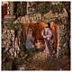 Aldeia com cabana Natividade de Jesus, casas e montanha para presépio figuras altura média 10 cm; medidas: 38x45x30 cm s2