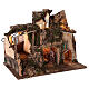 Aldeia com cabana Natividade de Jesus, casas e montanha para presépio figuras altura média 10 cm; medidas: 38x45x30 cm s4