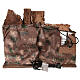 Aldeia com cabana Natividade de Jesus, casas e montanha para presépio figuras altura média 10 cm; medidas: 38x45x30 cm s5