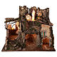 Aldeia com cabana Natividade de Jesus, casas e montanha para presépio figuras altura média 10 cm; medidas: 38x45x30 cm s6