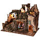 Village with stable 10 cm Holy Family houses mountain 40x45x30 cm s3