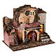 Village with brick walls lights and fire 40x45x30 cm Nativity 10 cm s4