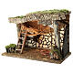 Nativity stable with hayloft and ladder 25x35x20 cm for Nativity Scene with 12-14 cm characters s2